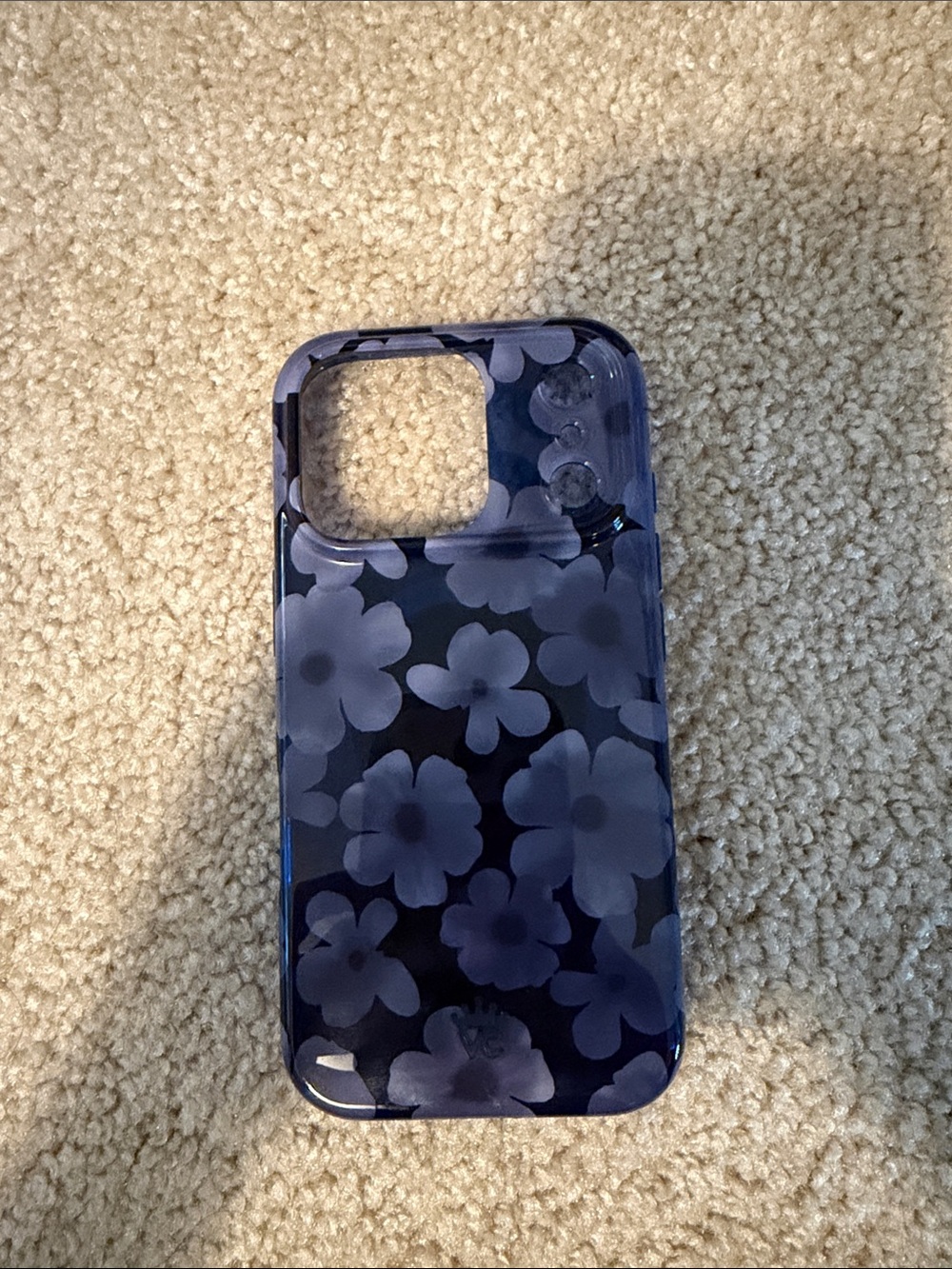 Blue Floral iPhone 17 Pro Case - Protective Floral Design